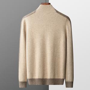 BSCI WRAP Certificarted เสื้อคาร์ดิแกนถักของผู้ชาย,เสื้อคาร์ดิแกนแบบสวมศีรษะอบอุ่นคอกลมผ้าแคชเมียร์แท้100% - Product Image 4