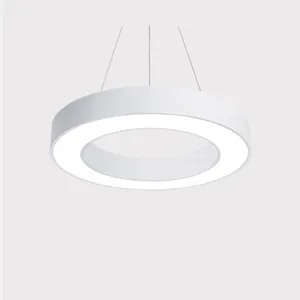 Офисная люстра, круглая современная светодиодная потолочная люстра с поверхностным креплением, круговое украшение для конференц-зала, Светодиодный линейный светильник