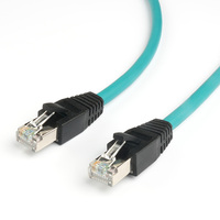Conector de Aviación M12 X-Code a RJ45, Impermeable IP67, Macho y Hembra, para Automatización Industrial y Servoaccionamientos