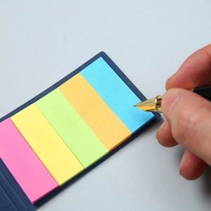 Custom Color Index <b>Sticky</b> Notes Set with Kraft Paper Tabs Repositionable <b>Labels</b> for Office, School, and Promotional Gifts - Product Image 2