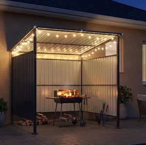 Caseta para Asador <span class=keywords><strong>de</strong></span> 6x6 pies para Exteriores - Gazebo para Barbacoa, Gazebo para Exteriores, Toldos Metálicos para Patio y Terrazas - Product Image 3