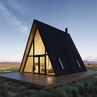 Casas de contenedores de estructura de acero modulares modernas de China Diseño único Village Triangle Kit de bajo costo Casas hechas de panel sándwich