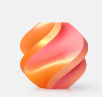 Filamen Printer 3D Silk PLA Dua Warna 1.75mm 1KG Dua Warna Silk Hasil Akhir Mengkilap Permukaan Halus