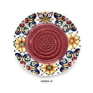 Innovativedinner tấm handmade Dark Red gốm vắt tay tấm với xử lý trang trí món ăn cho gừng tỏi và hành tây - Product Image 4