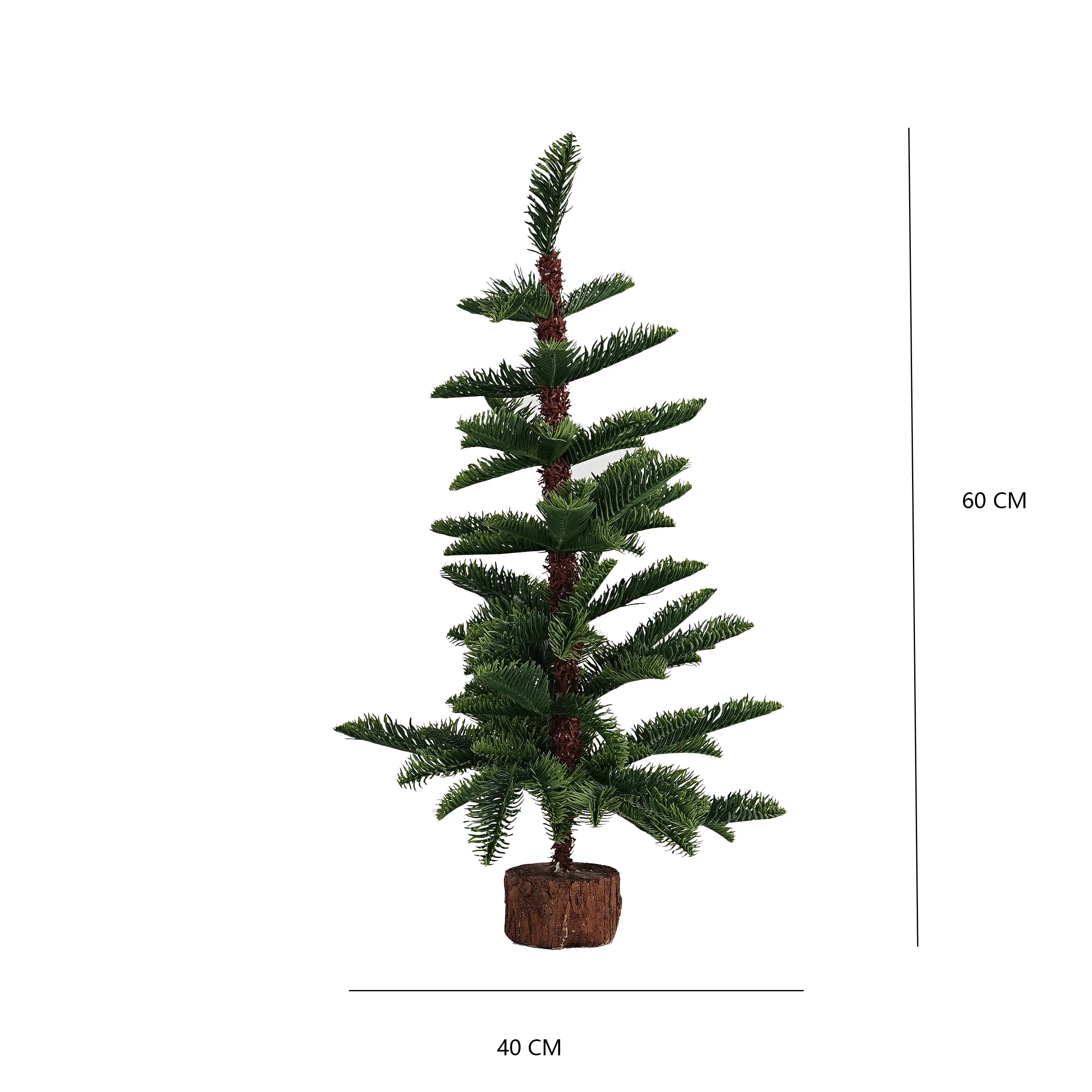 ขายร้อน 60 ซม.ขนาดเล็ก PE Pine ต้นคริสต์มาสหรูหราตกแต่งหน้าต่างโต๊ะรับประทานอาหารห้องนั่งเล่นตกแต่ง Mantelpiece
