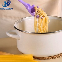 Cuillère à spaghetti en silicone résistante à la chaleur, antiadhésive, de qualité alimentaire, couleur personnalisée, pour servir et cuisiner en cuisine