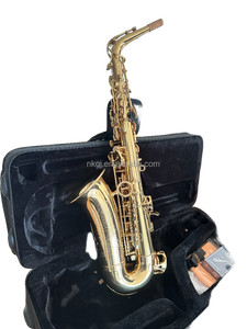 Tốt nhất bán EB alto sax OEM chất lượng tốt vàng sơn mài EB tone Alto Saxophone với cao <span class=keywords><strong>F</strong></span> & nhạc cụ woodwind - Product Image 2