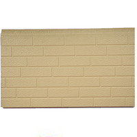 Panneau mural en sandwich léger ignifuge en matériau métallique décoratif Pu Eps Faom Core, nombreux styles de briques pour la maison