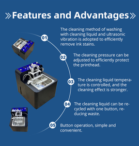 适用于XP600/I1600-A1/I3200/A1的高品质E-pson超声波打印头清洗机150W防止堵塞 - Product Image 3