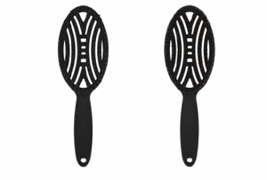 D Handle ceramic barrel roll <b>brush</b> <b>hair</b> styling tool with non slip rubber handle and soft bristle boar bristle for detangle use - Product Image 5