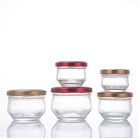 Pot en verre en forme de nid d'oiseau, résistant à la chaleur, avec couvercle à vis en métal, pour la cuisson à la vapeur de nid d'oiseau frais, miel et confiture - Vente en gros