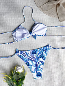 Traje de Baño Bikini Estampado para Mujer, Nuevo, en Oferta, Tejido Reciclado, Traje de Baño de Dos Piezas, Ecológico - Product Image 6