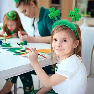 Aksesori kostum rapih ikat kepala hijau hari Patirick untuk dekorasi pesta Santo Patrick