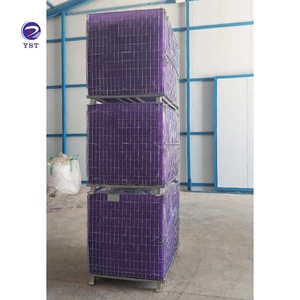 Hậu cần kho xếp chồng mạ kẽm dây thép kim loại lưới hộp <span class=keywords><strong>Pallet</strong></span> cho vật nuôi phôi - Product Image 5