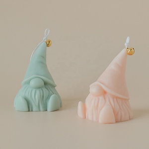 Bougie parfumée créative en cire de <span class=keywords><strong>soja</strong></span> et de paraffine, Père Noël, forme décorative pour la veille de Noël et la fête des pères, avec boîte cadeau - Product Image 6