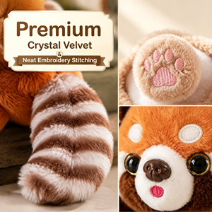 Peluche douce <span class=keywords><strong>Panda</strong></span> roux et raton laveur, mini-poupée animale en peluche de 4 pouces, prix pour machine de jeu d'arcade de centre commercial, vente directe, articles en stock - Product Image 3
