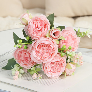 Bouquet <span class=keywords><strong>de</strong></span> fleurs artificielles en soie, pivoines et hortensias modernes, aspect réaliste, pour vase, mariage, <span class=keywords><strong>nouvel</strong></span> <span class=keywords><strong>an</strong></span> chinois, <span class=keywords><strong>centre</strong></span> <span class=keywords><strong>de</strong></span> <span class=keywords><strong>table</strong></span> - Product Image 3