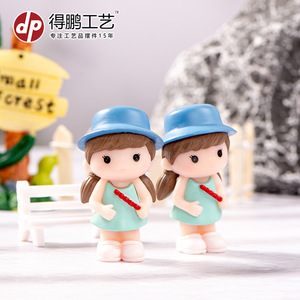 ตุ๊กตาคู่การ์ตูนขนาดเล็ก Depeng Crafts สีฟ้า ผลิตด้วยวิธีฉีดขึ้นรูป เหมาะสำหรับตกแต่งวันเกิดและตกแต่งบ้าน - Product Image 3
