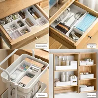 Boîtes de rangement modernes en plastique ABS LANZYLO ODM avec compartiments de tri et séparateurs de placard pour cosmétiques et vaisselle