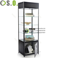 Vitrine d'Exposition à Vente Chaude d'Usine, Vision Intégrale à 360 Degrés, Meuble en Verre pour Magasin de Détail avec Éclairage LED Intérieur