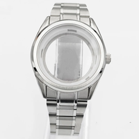 Nouveau boîtier de montre de plongée 5ATM en acier inoxydable 316L de 40 mm compatible avec les mouvements NH34 NH35 NH36, cadran de 33 mm 33,5 mm, verre saphir