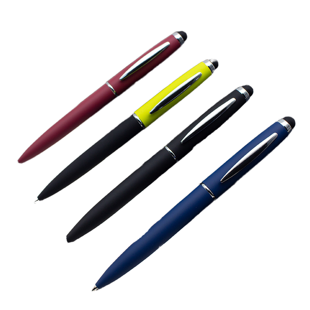 Personalized Capacitor Touch New Mobile Phone Electric Handwriting Touch Screen Metal Ballpoint Pen with Stylus Laser Pen Logo