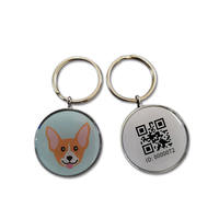 Étiquette d'identification de code QR pour animaux de compagnie RFID étanche personnalisée étiquette d'identification de chien en époxy intelligent NFC avec anneau en métal