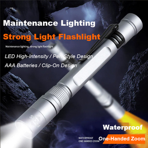 USB có thể sạc lại đa chức năng hợp kim nhôm đèn pin chiến thuật xách tay LED Bút đèn với kẹp cho cắm trại - Product Image 3
