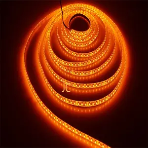 3 years warranty yellow color amber color 24V 9.6W 120LEDs/m 600LEDs/roll 3528 LED strip light with CE ROHS