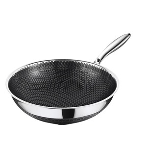 Sartén Antiadherente de Acero Inoxidable con Diseño de Panal, Sartén para Cocina, Apta para Estufas de <span class=keywords><strong>Gas</strong></span> y Cocina de Inducción - Product Image 4