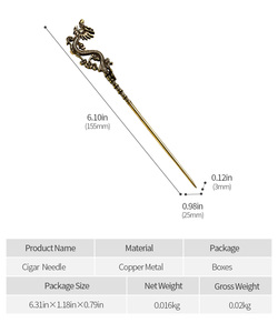 CIGARLOONG Aguja para Cigarros Portátil de Metal, Perforador de Cigarros para Cigarros Sueltos - Product Image 6