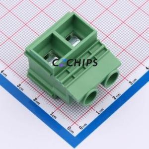 DB116B-12.7-2P-GN-P Screw Terminal Block Through hole Component (THT),P=12.7mm Connector 1x2P 12.7mm Green Through Hole - Product Image 1