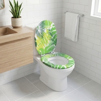 Siège de toilette à motifs différents avec fermeture douce WC Siège de toilette à chute lente