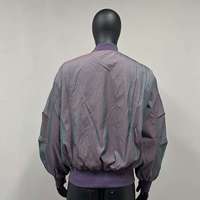 Blouson zippé homme coloré effet caméléon à col plongeant - Coupe-vent style urbain décontracté pour homme