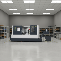 Tour CNC à banc incliné horizontal, centre d'usinage, système de commande Fanuc, machine-outil robuste pour usinage intensif avec guides en boîtier