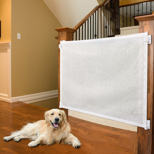 Retractable Baby Gate, Mesh Baby Gate or Mesh Dog Gate, 33" Tall,Extends up to 55" Wide, Child Safety Gate for Doorways, Stairs - Product Image 6