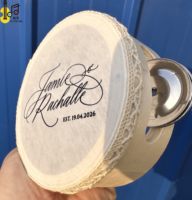 Tambourin à main mini de 4 pouces, instrument de musique à percussion éducatif, idéal pour mariage, bruiteur, tambour de rameur