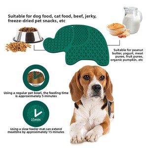 Alfombrilla de silicona de succión para perros grandes, fácil de limpiar, juguete comedero lento que ayuda a reducir el estrés y la ansiedad por separación de las mascotas y promueve la calma. - Product Image 5