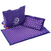 MOWIN Shakti ensemble de tapis d'acupression et d'oreillers en lin naturel, tapis d'acupuncture et oreiller en lin