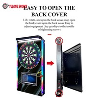 Máquina de Dardos Digital Interactiva YULONG Mini de Montaje en Pared con Monedero y Pantalla LED con Sensor de Punto Cero