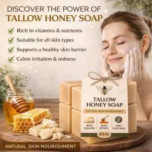 Jabón de Sebo Orgánico de Marca Privada, Barra Facial y Corporal Sin Perfume con Aceite de Ricino Orgánico y Miel Cruda, Fórmula Hidratante - Product Image 3