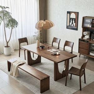 Table à manger en bois massif personnalisable épaissie grande <span class=keywords><strong>planche</strong></span> pour hôtel appartement villa-table à thé pour restaurant ou usage domestique - Product Image 4