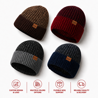 Gorro de punto térmico de doble capa Simple para hombre ZG, gorro de invierno con logotipo personalizado