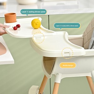 <span class=keywords><strong>Sedia</strong></span> da pranzo regolabile in plastica multifunzionale per la casa per neonati seggiolone portatile per bambini che crescono l'alimentazione del bambino - Product Image 5