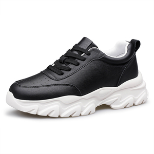 Couple's Lift Casual <b>Sneakers</b> for <b>Men</b> 4-6-8cm Height Increasing White <b>Black</b> Hidden Heels Lightweight Breathable Elevator Shoes - Product Image 6