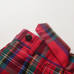 Enfant en bas âge garçons Stretch taille Plaid Shorts Noël Style Design polyvalent mode enfants garçon coton Shorts pour la fête de vacances - Product Image 4