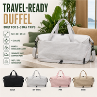 Bolsa de Viaje OEM con Separación para Ropa Húmeda y Seca, Compartimento Separado para Zapatos, para Viajes de Fin de Semana, Gimnasio, Viajes de 2-3 Días