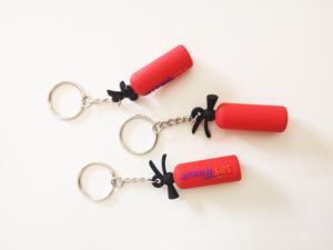 พวงกุญแจยางรูปถังดับเพลิง 3 มิติ พวงกุญแจแบบนิ่ม พีวีซี  พร้อมโลโก้สั่งทำได้ - Product Image 2