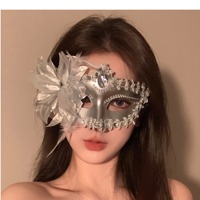 Masque de fête d'Halloween, accessoires de décoration, thème d'événement, masque de bal pour femmes, masque de maquillage pour bal