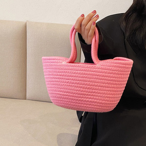 Nuove <span class=keywords><strong>Borse</strong></span> <span class=keywords><strong>a</strong></span> Spalla <span class=keywords><strong>in</strong></span> Paglia per Donne, <span class=keywords><strong>Borse</strong></span> da Spiaggia <span class=keywords><strong>Fatte</strong></span> <span class=keywords><strong>a</strong></span> <span class=keywords><strong>Mano</strong></span> <span class=keywords><strong>in</strong></span> <span class=keywords><strong>Corda</strong></span> di Cotone, <span class=keywords><strong>Borse</strong></span> Intrecciate <span class=keywords><strong>in</strong></span> Rafia e Rattan, <span class=keywords><strong>Borse</strong></span> per Vacanze e Shopping - Product Image 5